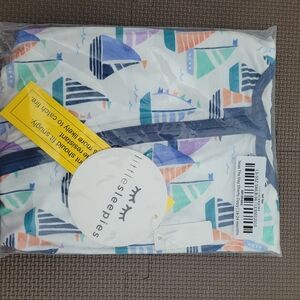 Little Sleepies Seas The Day Shorty Zippy Nautical Sailboat Pajama 18-24 Months